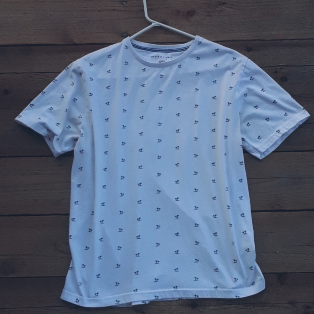 Denim & Flower Palm tree Shirt